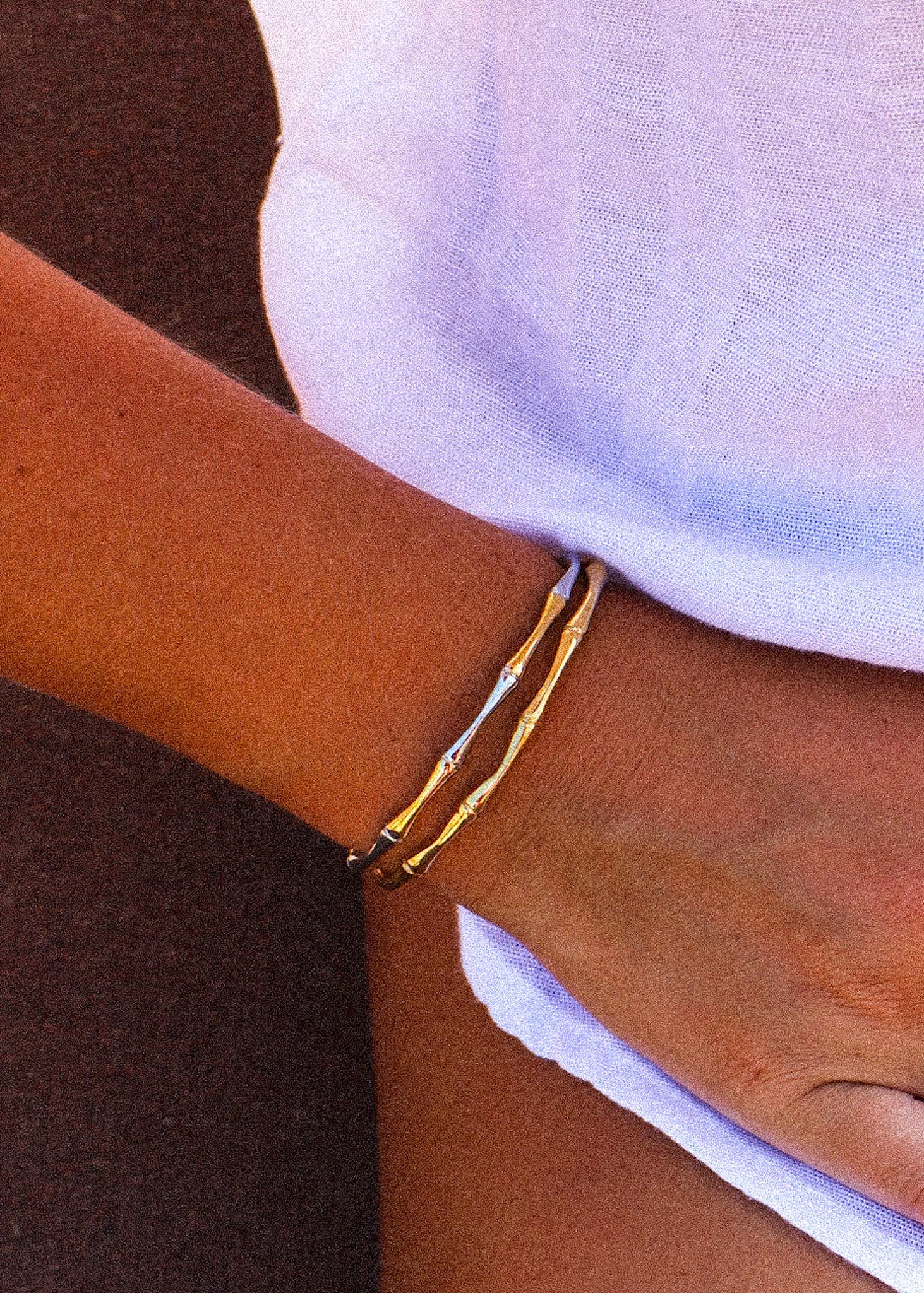 Bracelets en acier inoxydable ou acétate, de la marque Maison Pincée