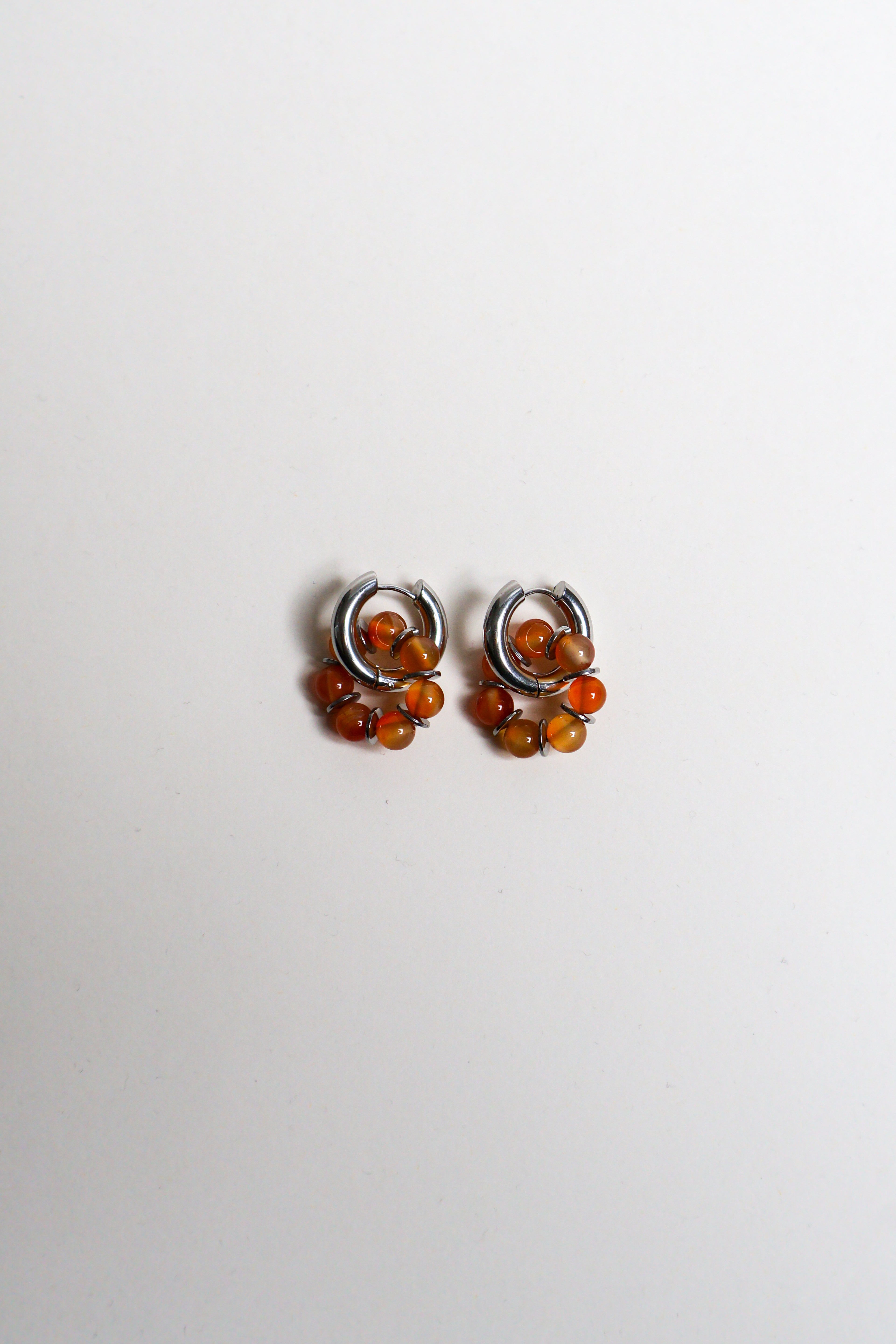 Boucles - Odette oranges argentées