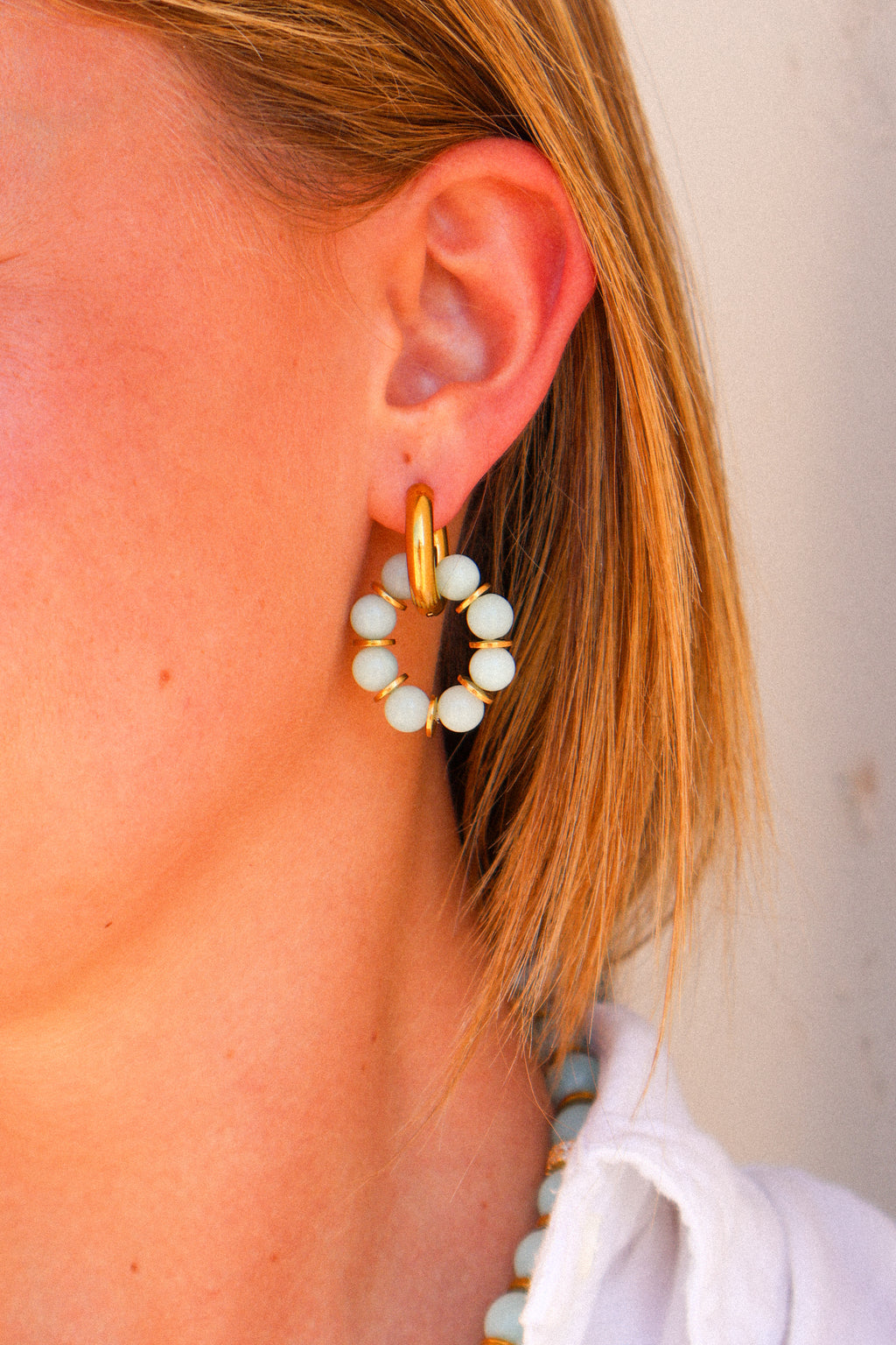 Boucles - Odette bleues dorées