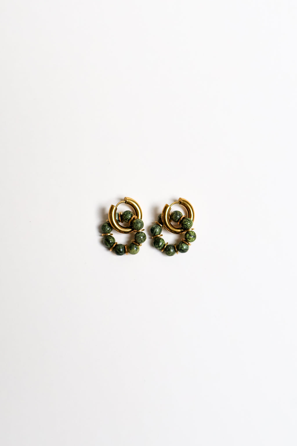 Boucles - Odette vertes dorées