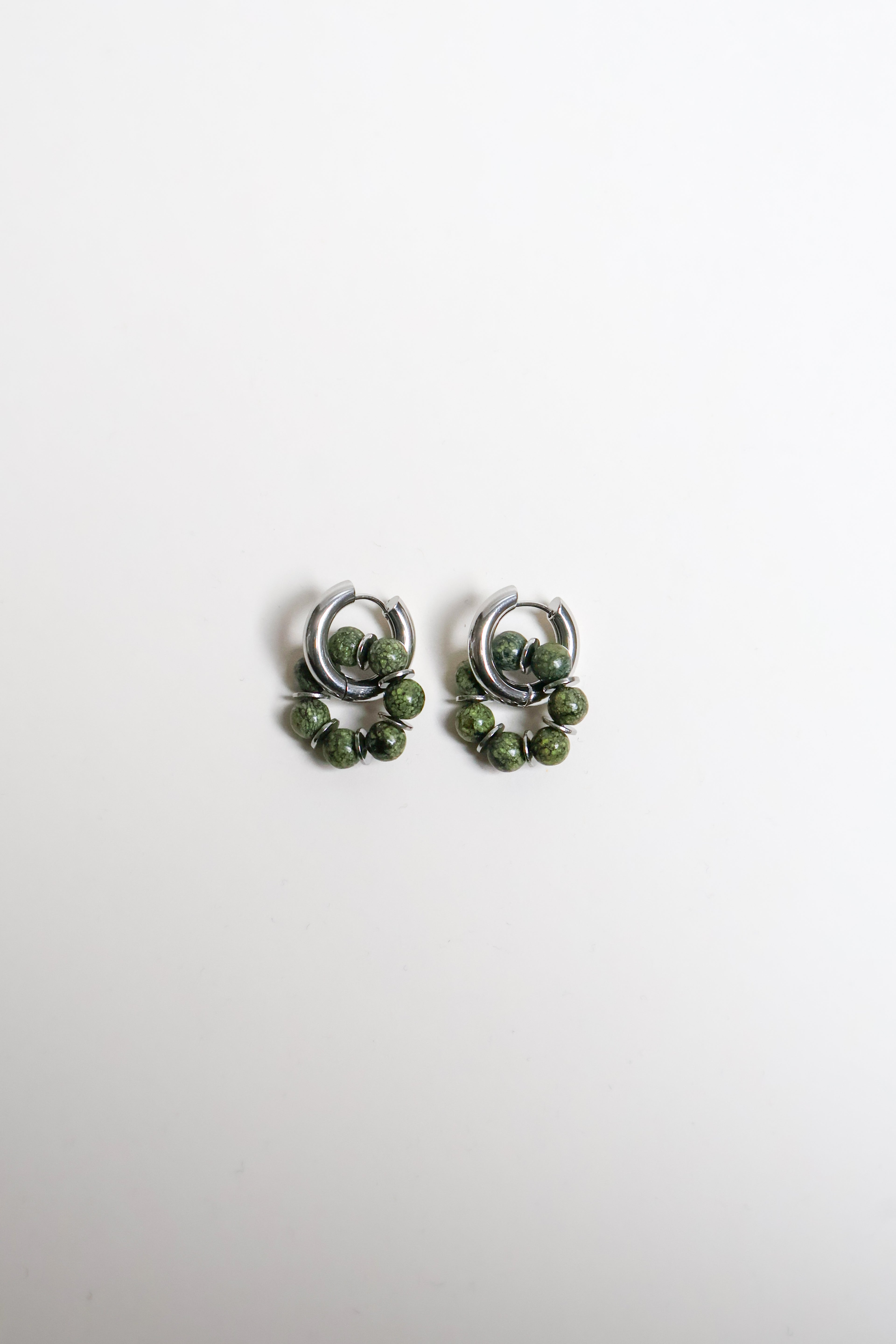 Boucles - Odette vertes argentées