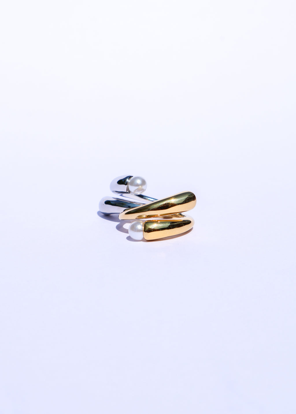 BAGUE - Galet Argenté