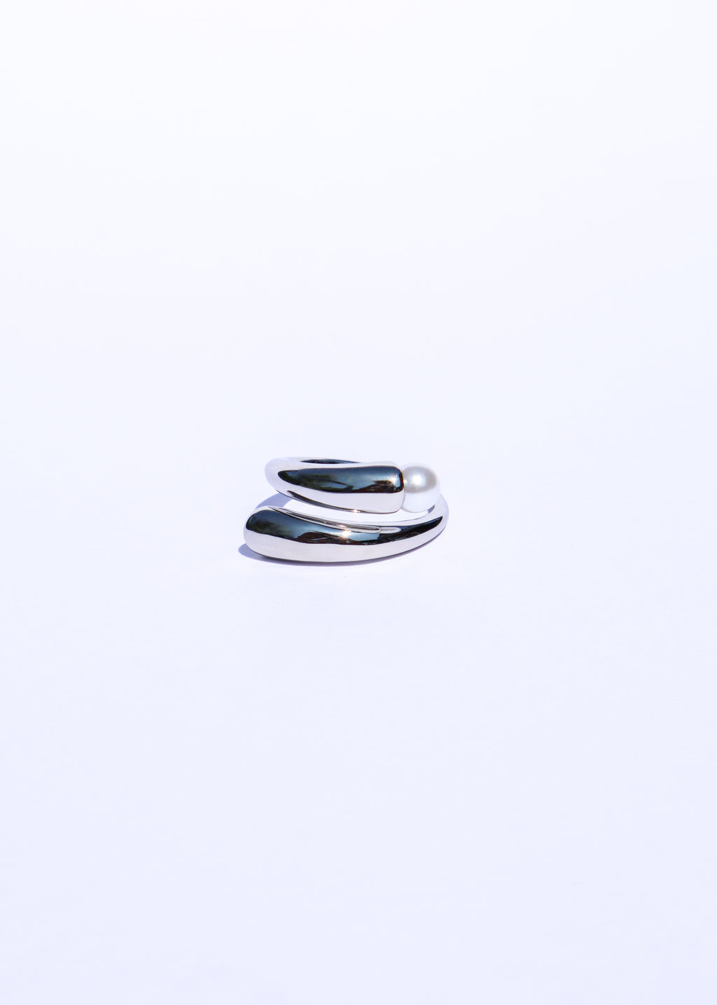 BAGUE - Galet Argenté
