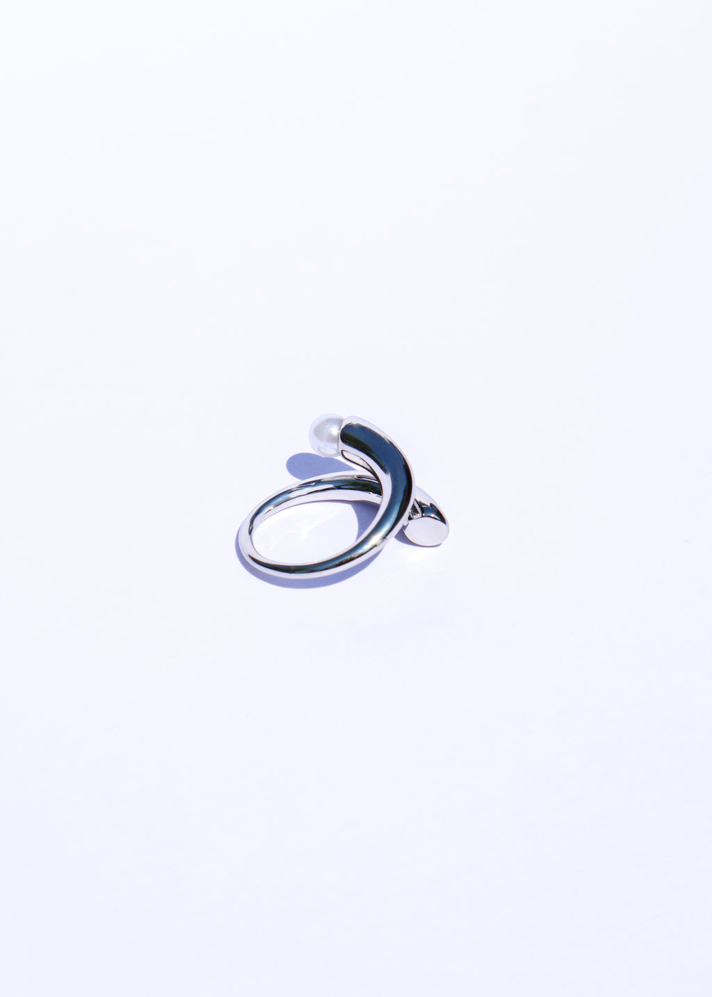 BAGUE - Galet Argenté