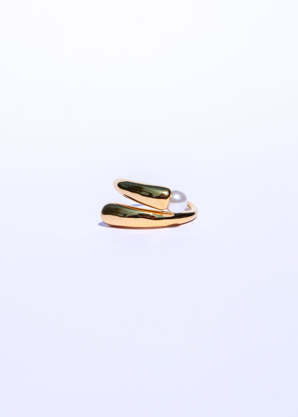 BAGUE - Galet Doré