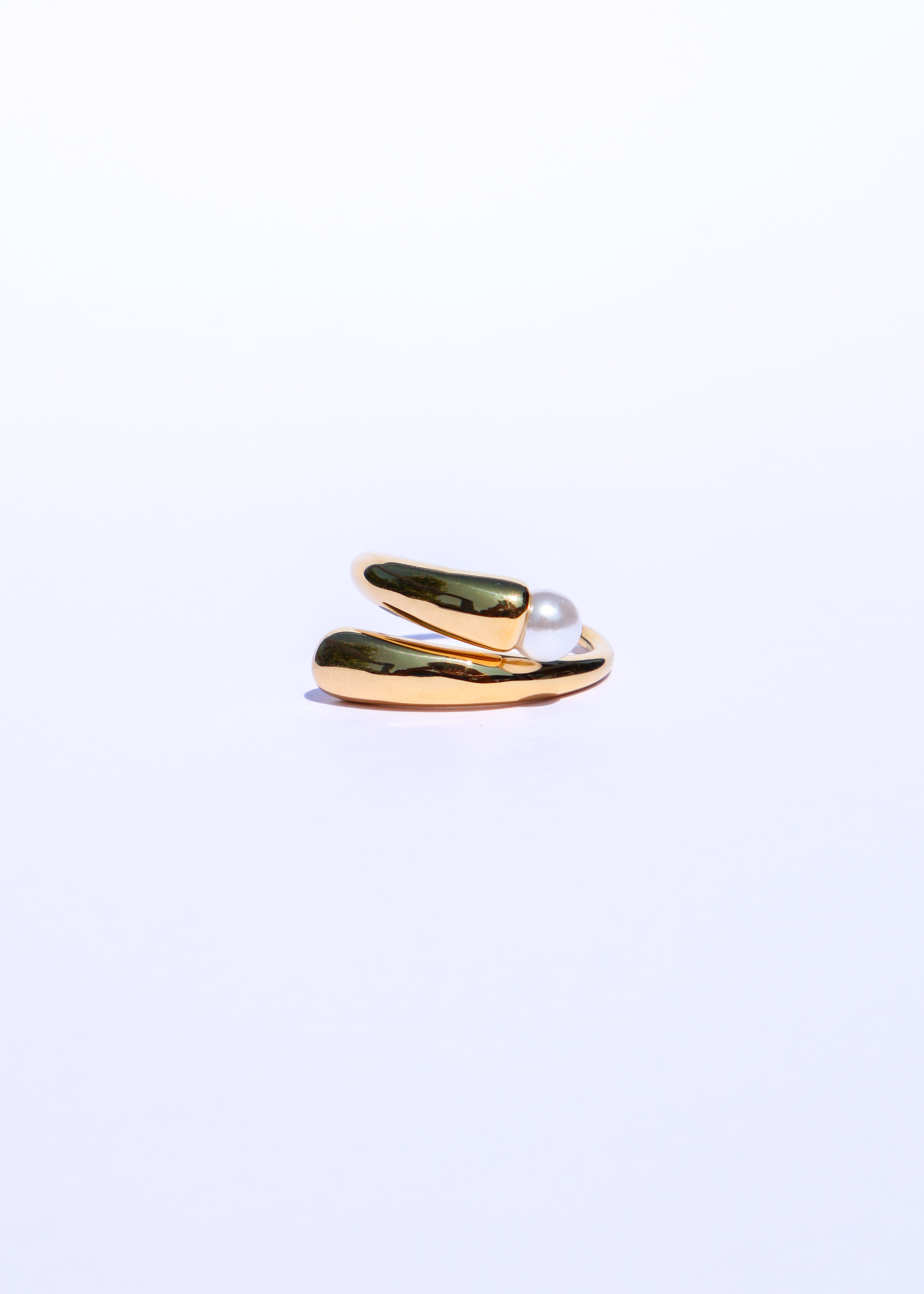 BAGUE - Galet Doré