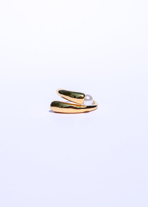BAGUE - Galet Doré