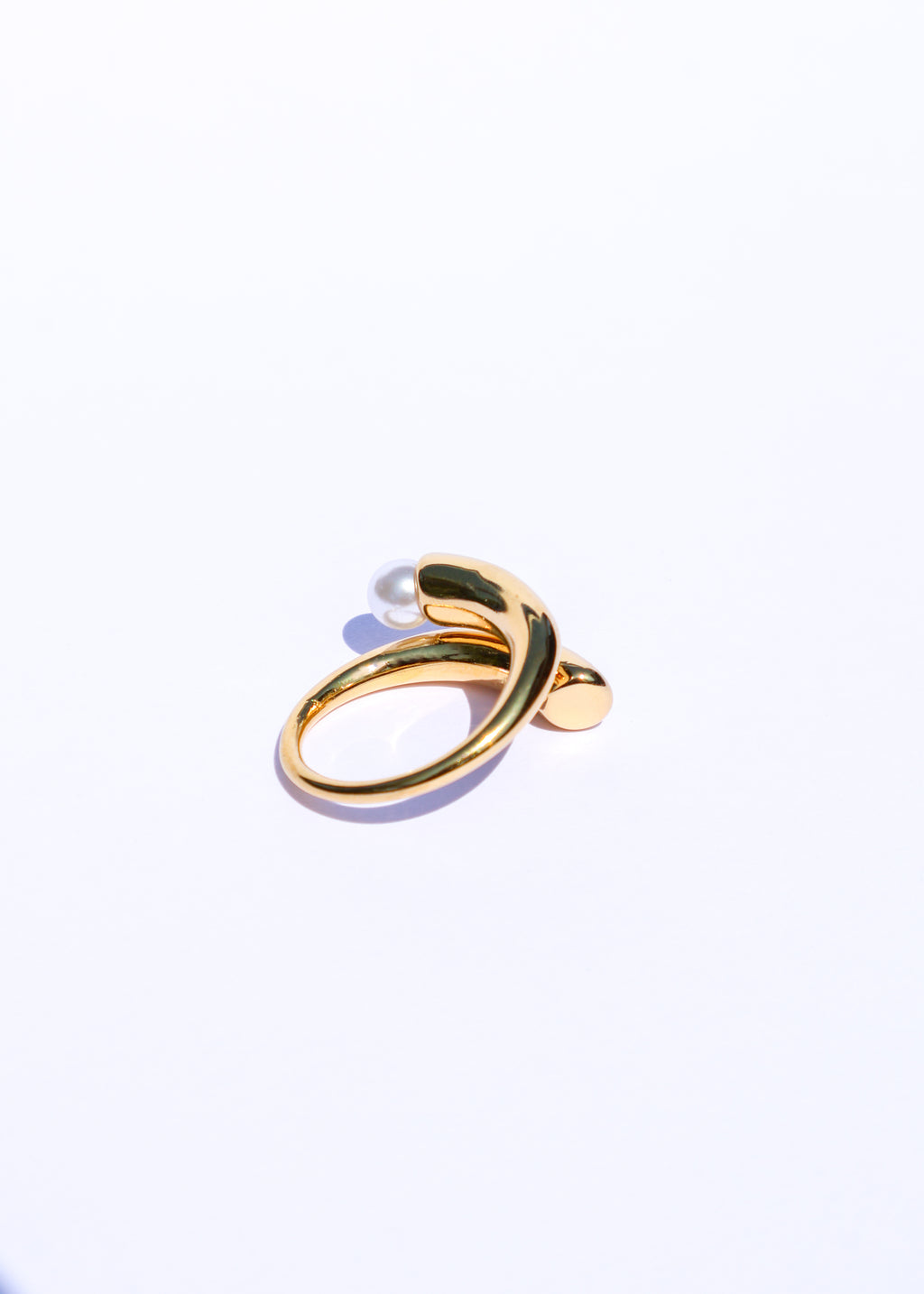 BAGUE - Galet Doré