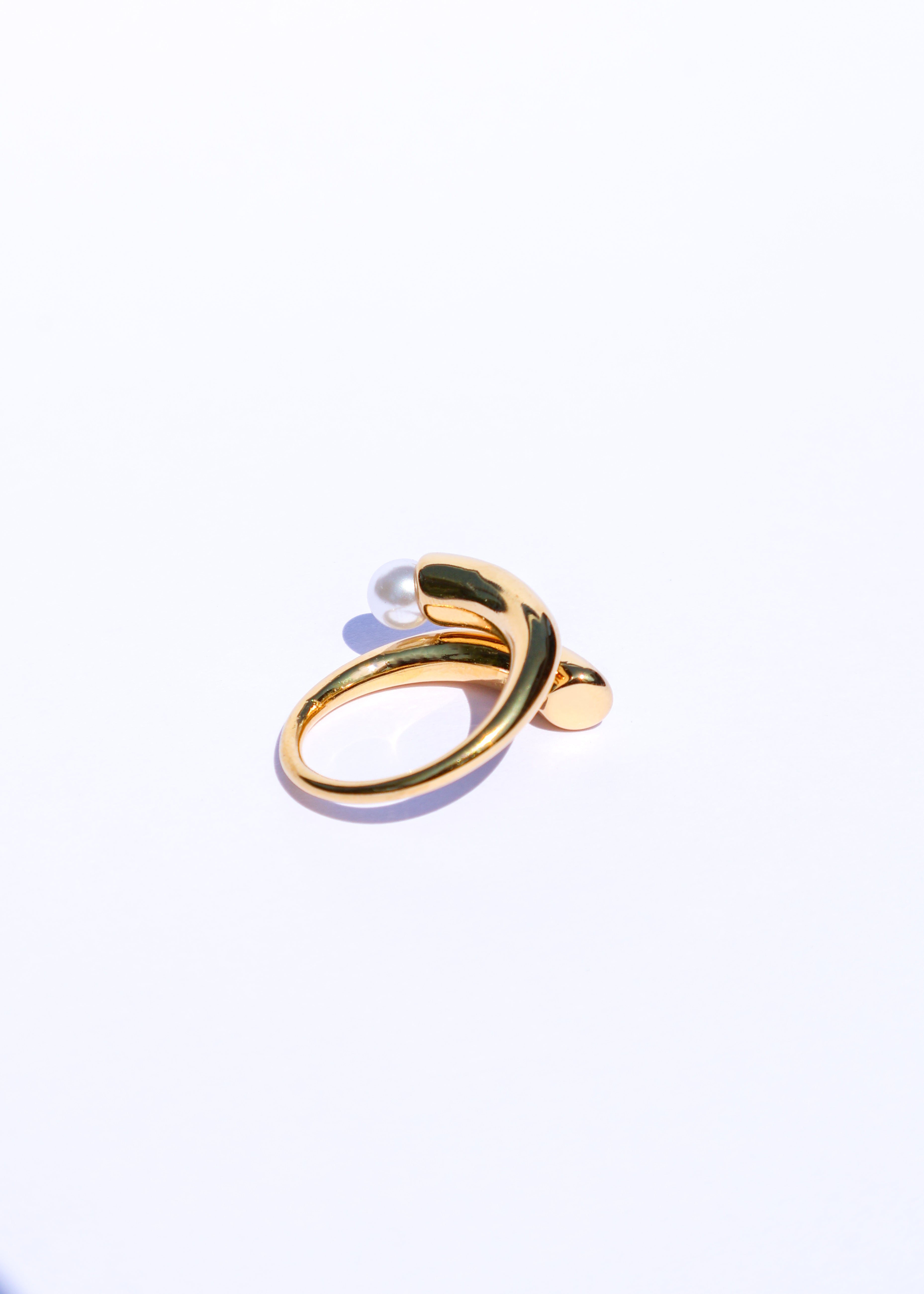 BAGUE - Galet Doré
