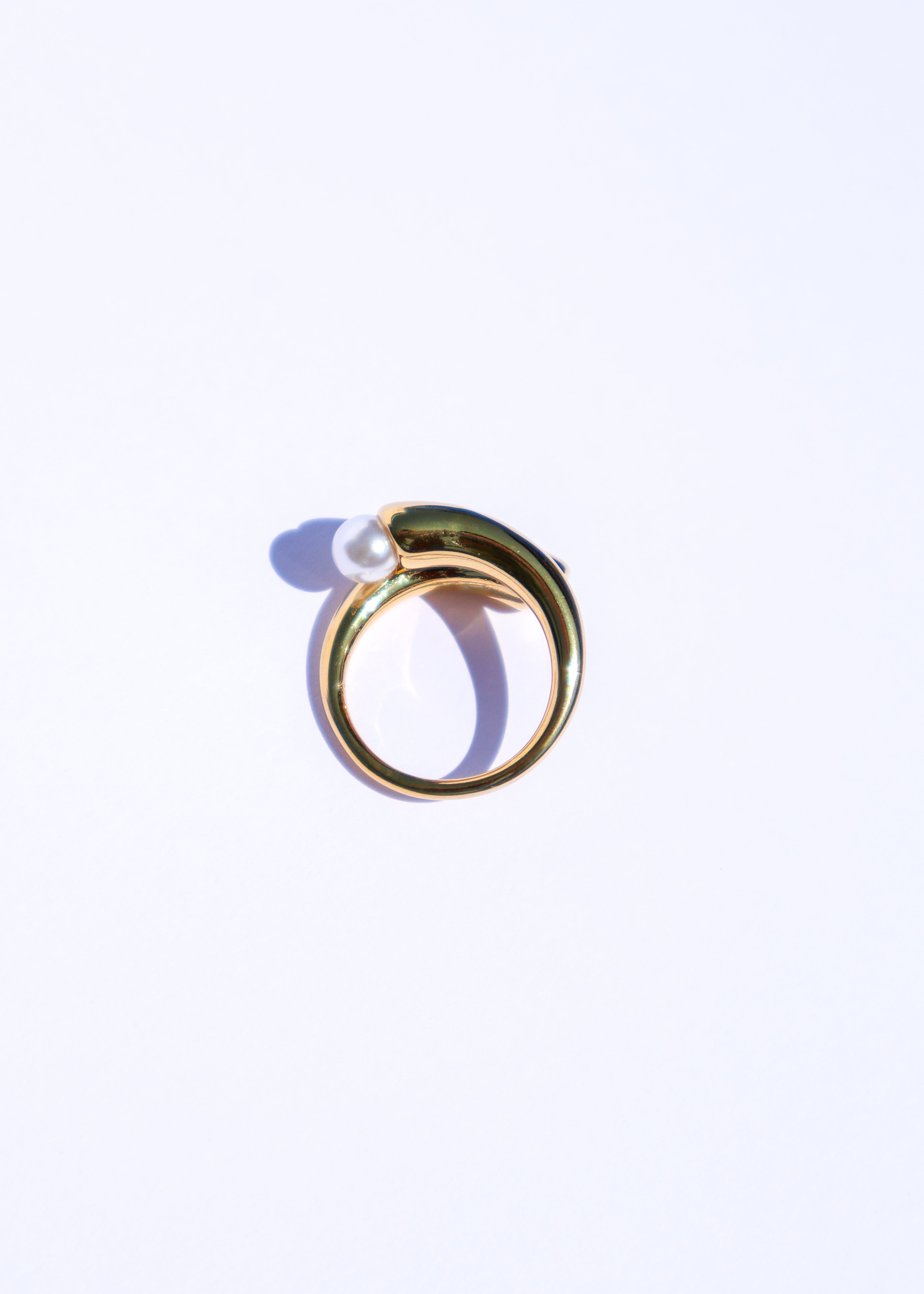 BAGUE - Galet Doré