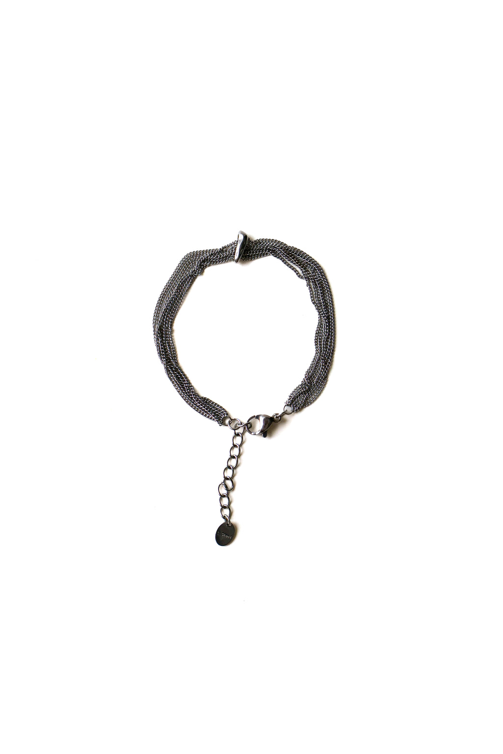 bracelet louise argenté à mailles fines avec chaîne de réglage