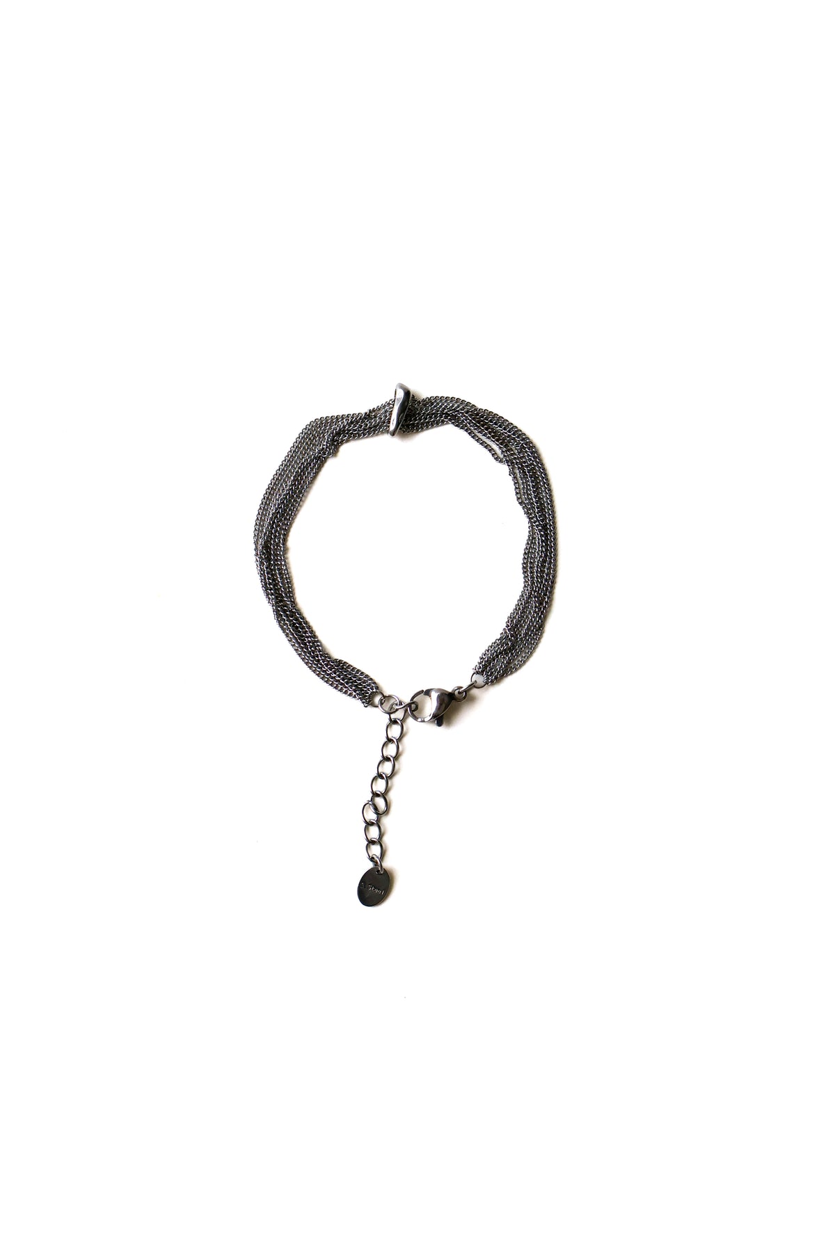 bracelet louise argenté à mailles fines avec chaîne de réglage