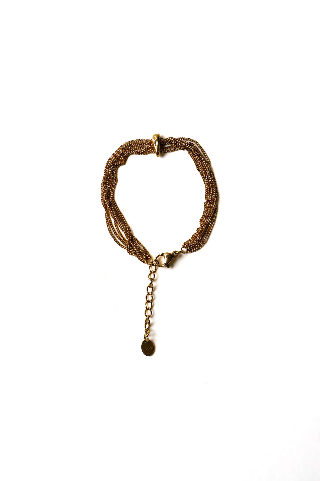 bracelet louise doré à mailles fines avec chaîne de réglage